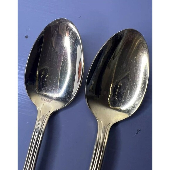 Pfaltzgraff Gold Electroplate Demitasse Espresso Spoons 4 Stainless Steel - Picture 5 of 15